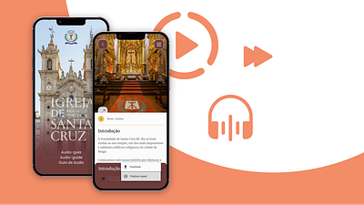 The Church of Santa Cruz | Audio Guide App app app design branding ui ux web design web development
