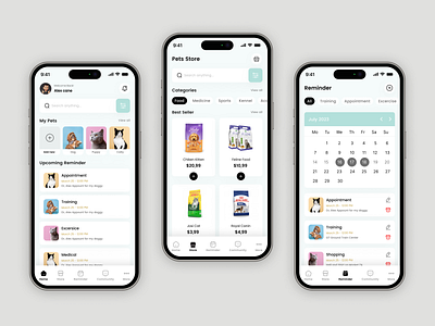 Wellness or Pet Care and Health Mobile App UI UX Design 2024 trending ui figma figma app designer mobile app design mobile app ui pet app ui pet care app pet care app design pet reminder app pet store app pets health app pets social media app pets store app store app ui ui ux design ui ux designer ux designer wellness wellness app wellness app ui