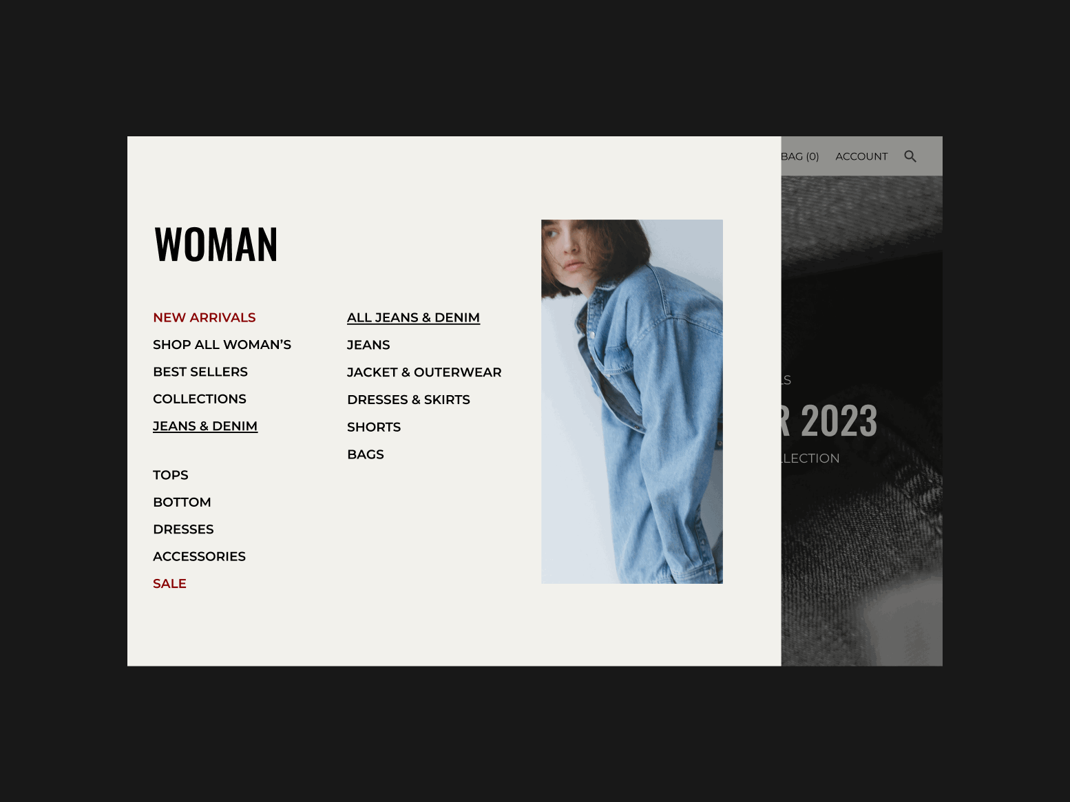 Fashion E-commerce Concept branding ui web design