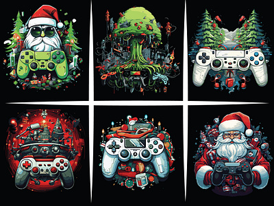 Christmas Gamming Controller Design christmas christmas effect christmas gaming controller christmas them design christmas tree controller creative custom tshirt gaming gaming controller graphic design illustration new seller t shirt design tayphography top tshirt