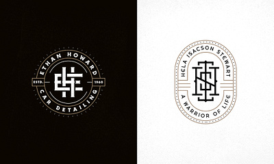 Retro/Vintage Monogram Badge Logo Designs! branding graphic design logo