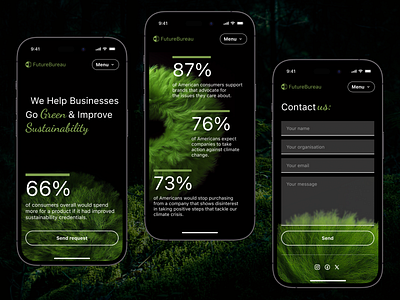 Sustainability Consultancy Website eco ecology green ios mobile nature sustainability web web design