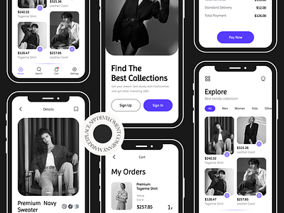 Fashion App UI Design animation app app ui banking app calm app company design fashion app fashion app development company fashion app ui design meditation app salon app ui uiux ux web website