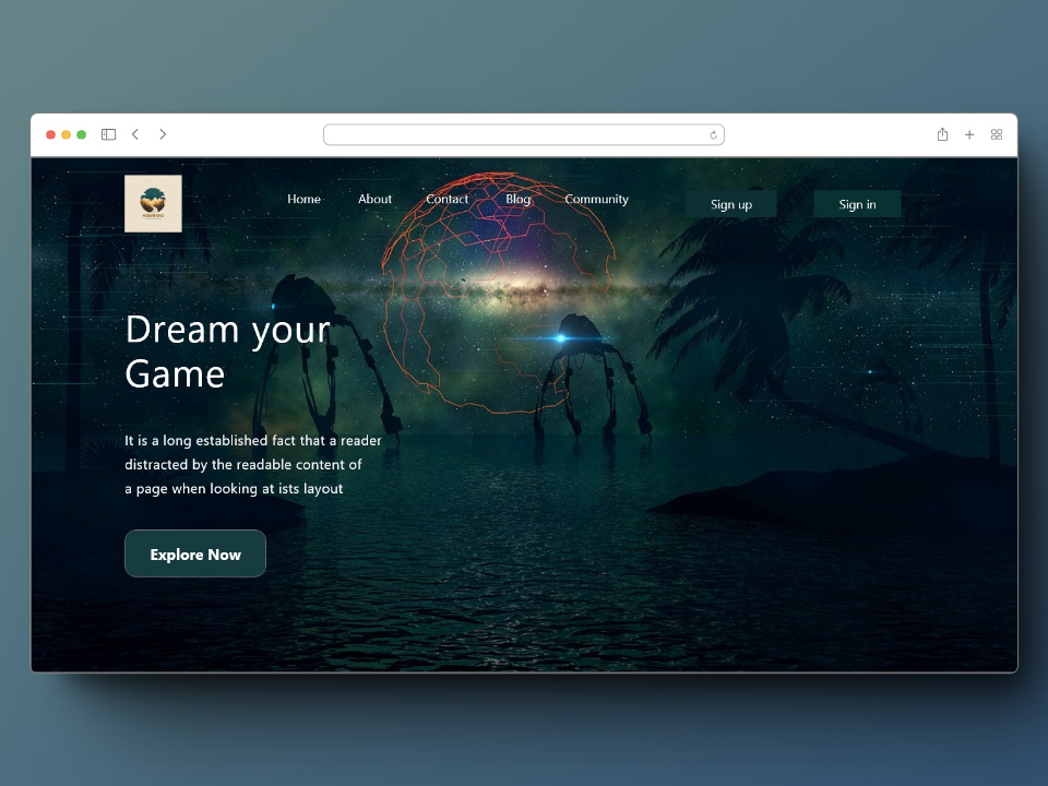 Game web Hero section by Md. Faruque Hossain on Dribbble