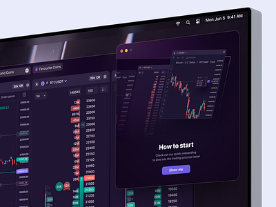 MacOS Trading App Onboarding app ui application colorfull finance fintech mac macos minimal onboarding onboarding screen trading ui ux