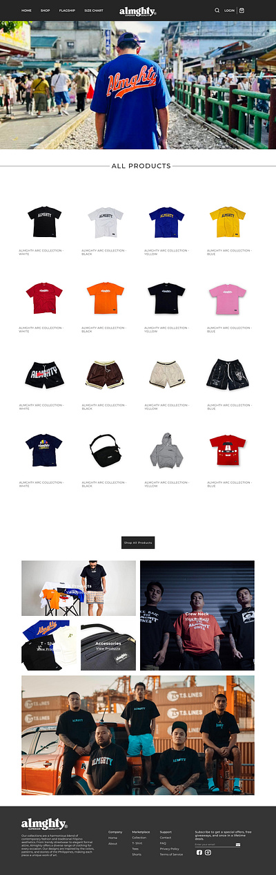 Almghty E Commerce Website e commerce ui design ux design website
