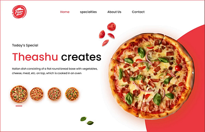 Pizza Shop Web Ui Template. animation branding design graphic design illustration logo motion graphics ui ux vector