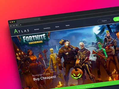 Gaming Website with modern Look 3d animation branding design graphic design illustration logo motion graphics ui vector