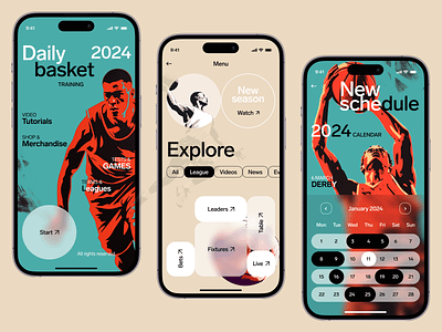 Daily basket - Mobile App Concept app creative design inspiration red uxui