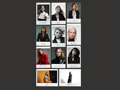 Polaroids - Models design | Model Agency Brand aesthetic agency assets branding branding design design digitalmarketing editorial fashion graphic design illustration logo model polaroid ui ux vector