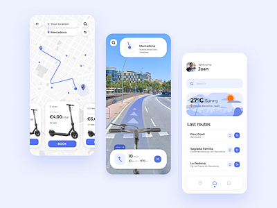 3D Map APP UI/UX Design Concept 3d map app app uiux design google map app scooter app