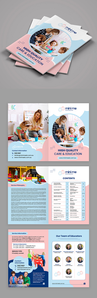 Brochure - Kids learning centres 3d animation branding brochure centres design graphic design illustration kids learning logo motion graphics print ui vector