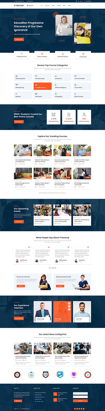 Educational Website UI/UX Design Concept website design website uiux design
