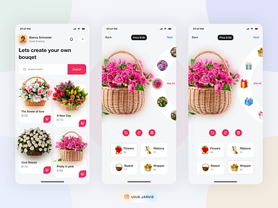 Order Your Flower APP UI/UX Design app design app ui design app uiux design flower app design