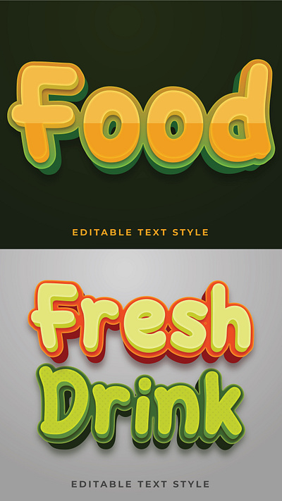 3D Text Effect graphic design mockup nice