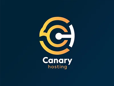 Canary hosting branding graphic design logo