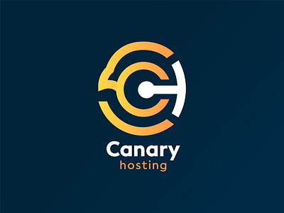 Canary hosting branding graphic design logo