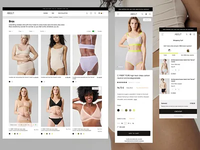 ABOUT wear e-shop design branding clothes design e shop eco fashion graphic design illustration lingerie logo minimal modern pajama robes shopping ui ux vector web design woman