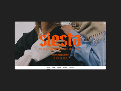 Siesta Vintage Popup – Website branding cosmic design event fashion graphic design lifestyle logo photography popup product siesta typography ui vintage webdesign website