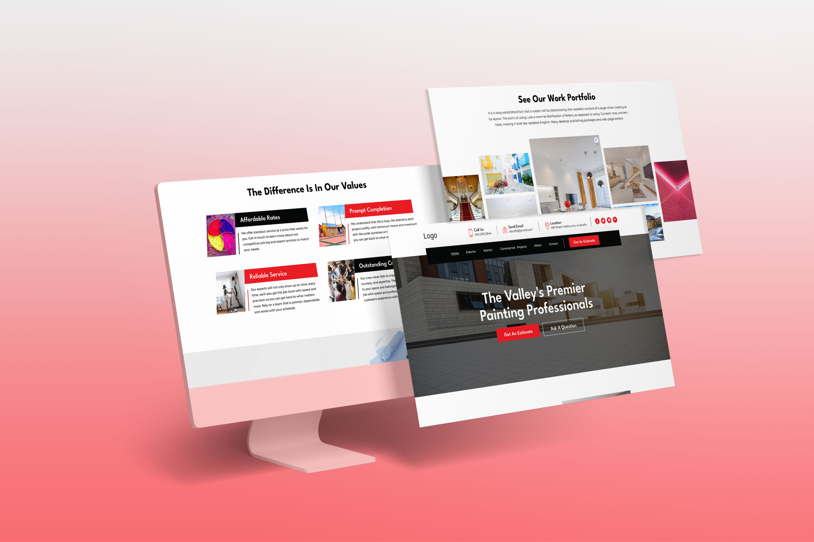 Website Design for Painting Services best painter websites branding color palettes exterior design figma graphic design local painter painter website designs painting company painting online painting store professional painting service ux web design