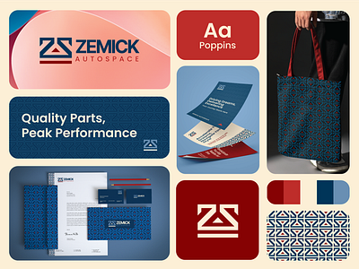 Zemick Auto Space branding graphic design logo