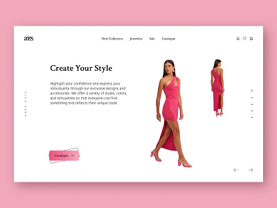 This is a study of a clothing stylist landing page ANES CHIC cloth design landing stylist typography ui ux uxui web design web
