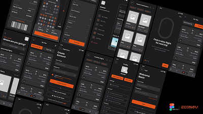 💺 Flight Booking IOS App UI by econev app branding design econev evgheniiconev figm figma flight fly graphic design illustration ios lizzardlab logo ui ux vector