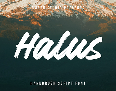 Halus | Hanwritten Script Brush Font advertising handbrush font logo font social media post textured font
