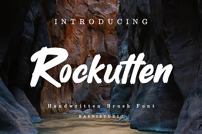 Rockutten Handwritten Brush Font art brand identity branding design font graphic design illustration logo typography ui vector