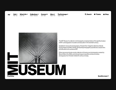 MIT Museum clean hero mit museum typography ui webflow