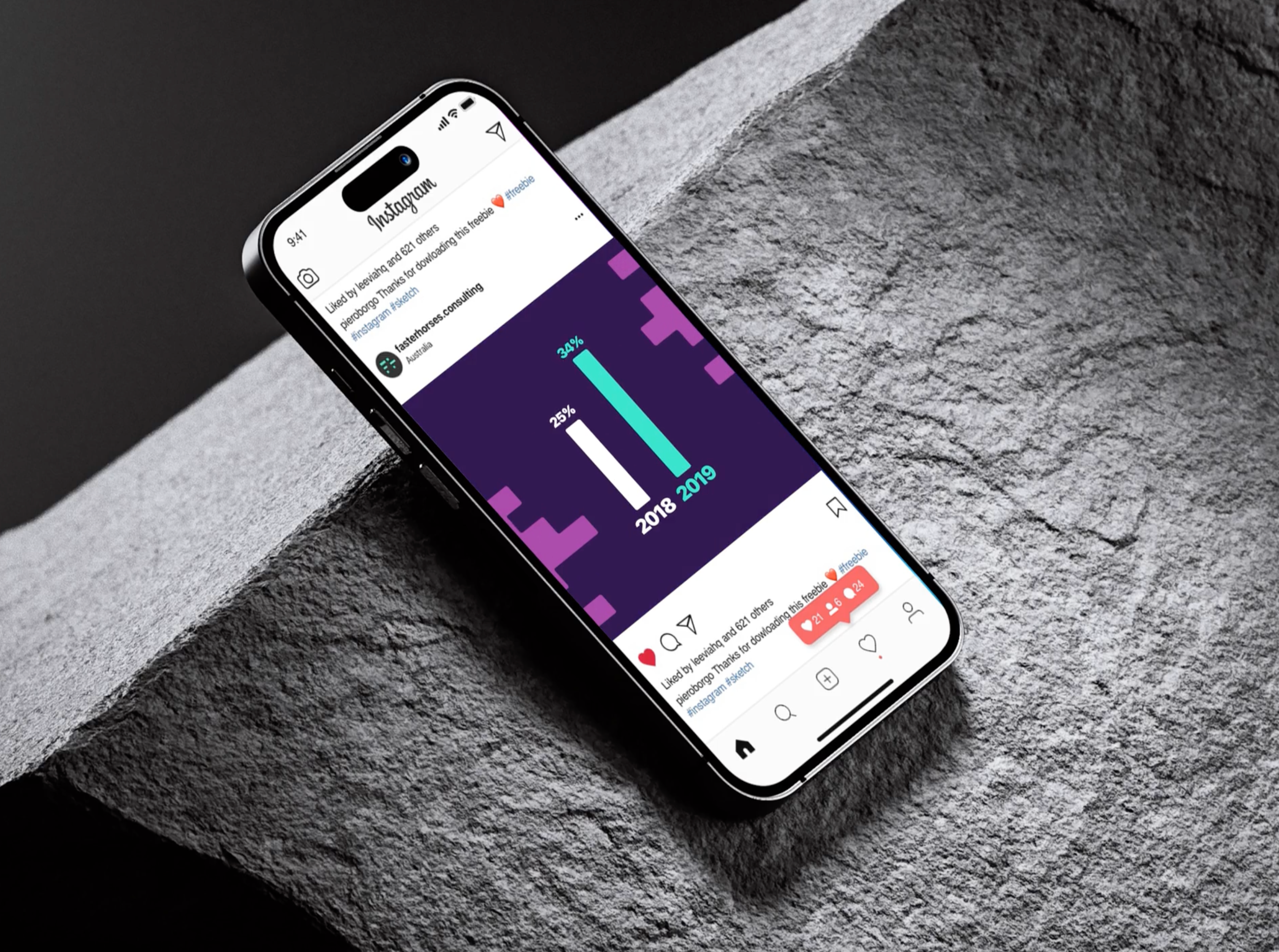 Typography Instagram Post Campaign | Faster Horses Consulting analysis animation bar chart campaign chart facebook instagram instagram post line chart market research marketing strategy mockup motion graphics post stats tiktok twitter typography