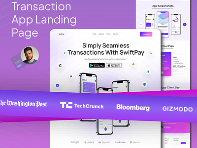 Transaction App Landing Page app design design designcommunity designinspiration designtrends figma graphicdesign landing page landing page deisgn ui uidevelopment uiux uiux design usercentricdesign ux uxd website website design webux wireframing