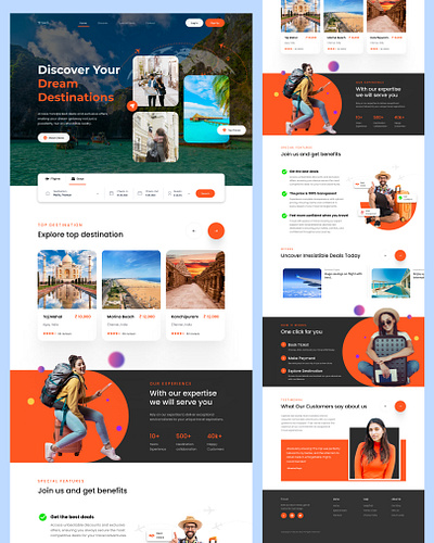 Travel Agency Landing Page design figma landing page travel travelagency ui ui design uidesign uiux website