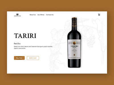 This is a study of a wine company landing page ARMENIA WINE design landing typography ui ux uxui web design web wine
