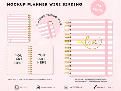 MOCKUP PLANNER WIRE agenda graphic design illustrator mockup mockup agenda mockup planner planner psd