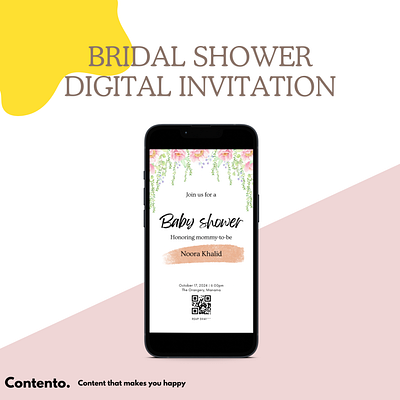 Floral Digital Bridal Shower Invitation