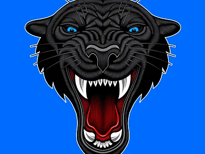 Panther Face logo animal head apparel black panther curtisillustration illustration illustrations logo logo design mascot panther panther face screen print silkscreen sports sportswear t shirt design vector vector art