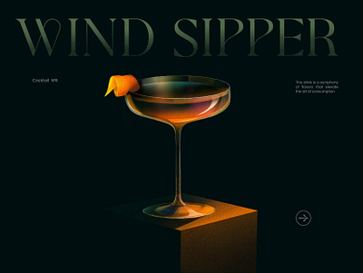 Original cocktail illustration alcohog branding cocktail degustation graphic design illustration landing orange sip