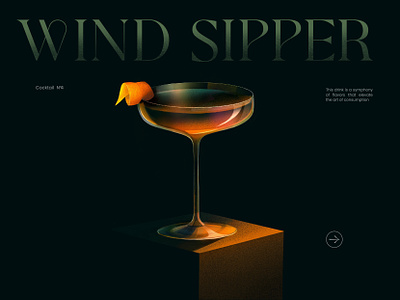 Original cocktail illustration alcohog branding cocktail degustation graphic design illustration landing orange sip