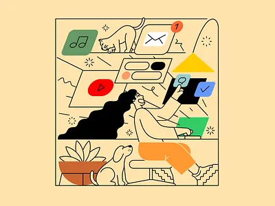 Computer Blast brand illustration custom illustration digital illustration illustration illustration studio illustrator qillo qillo studio studio ui illustration vector vector art vector graphics vector illustration vector work