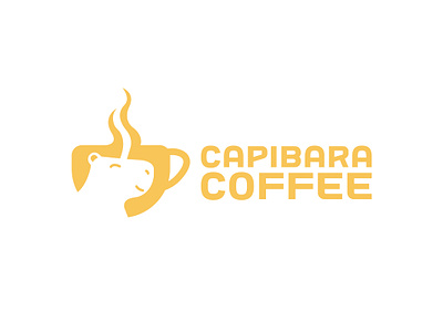 Logo for coffee brand animal branding capibara coffee graphic design logo logo animal logo capibara logo coffee logo cup logo design modern simple logo