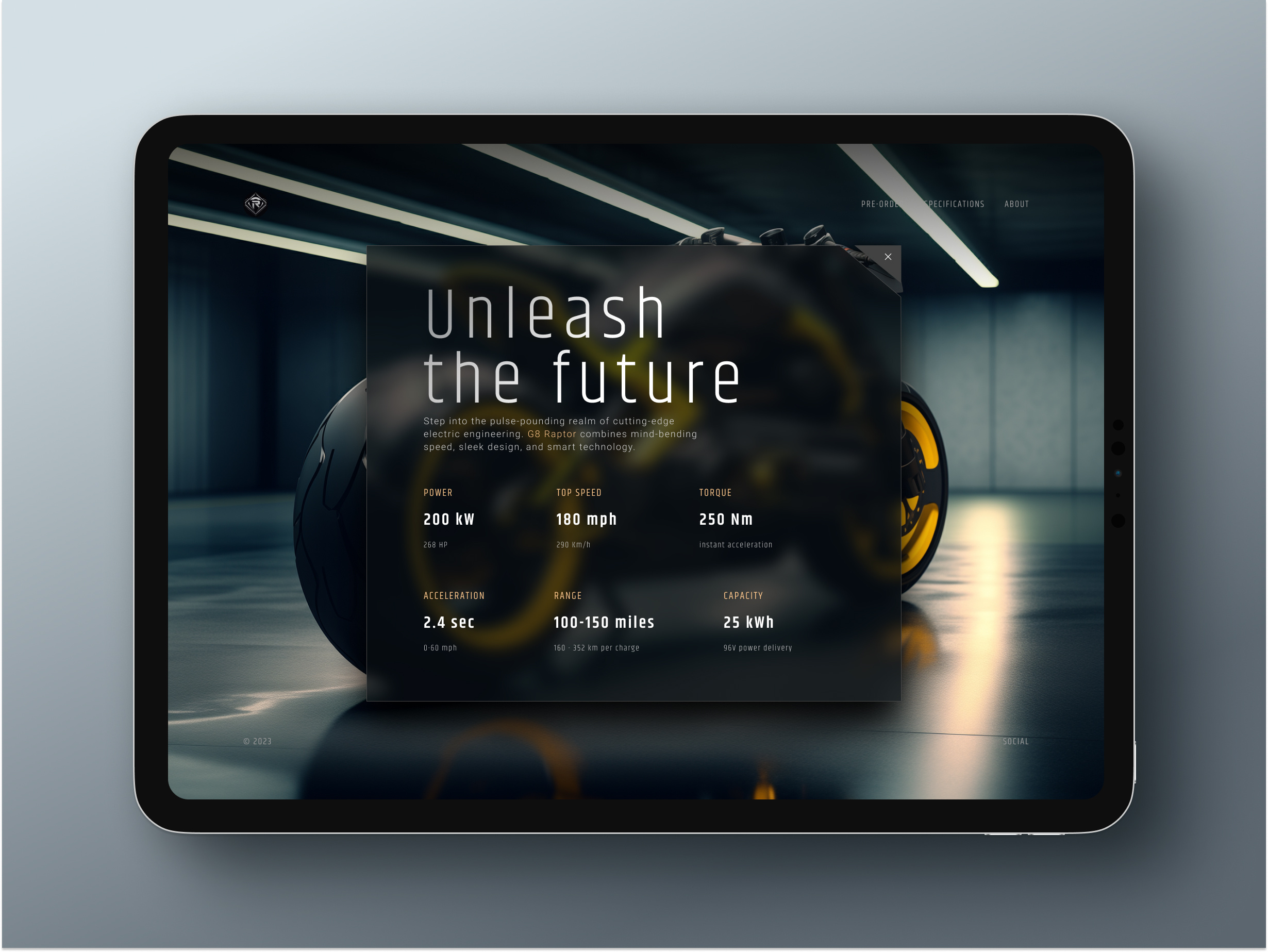 E-bike web design app bike branding clean concept dark design e bike electric futuristic homepage illustration iphone logo modern ui ux vra web web design