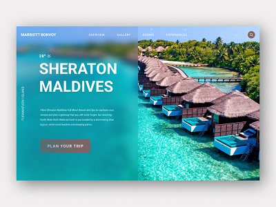 The first screen of the landing page for MARRIOTT BONVOY design hotels landing travel typography ui ux uxui web design web