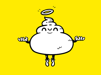Holy Poop adorable blake stevenson cartoon character design cuss cute design emoji holy poop illustration jetpacks and rollerskates logo poop retro swear ui