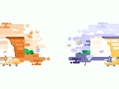 Web Designer Illustrations browser illustration illustrations landing page ui ui design web design web development webdesigner