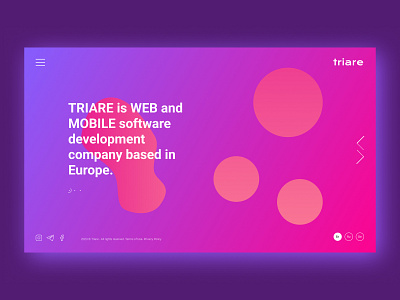 Design concept for TRIARE development company concept design development company typography ui ux uxui web design web