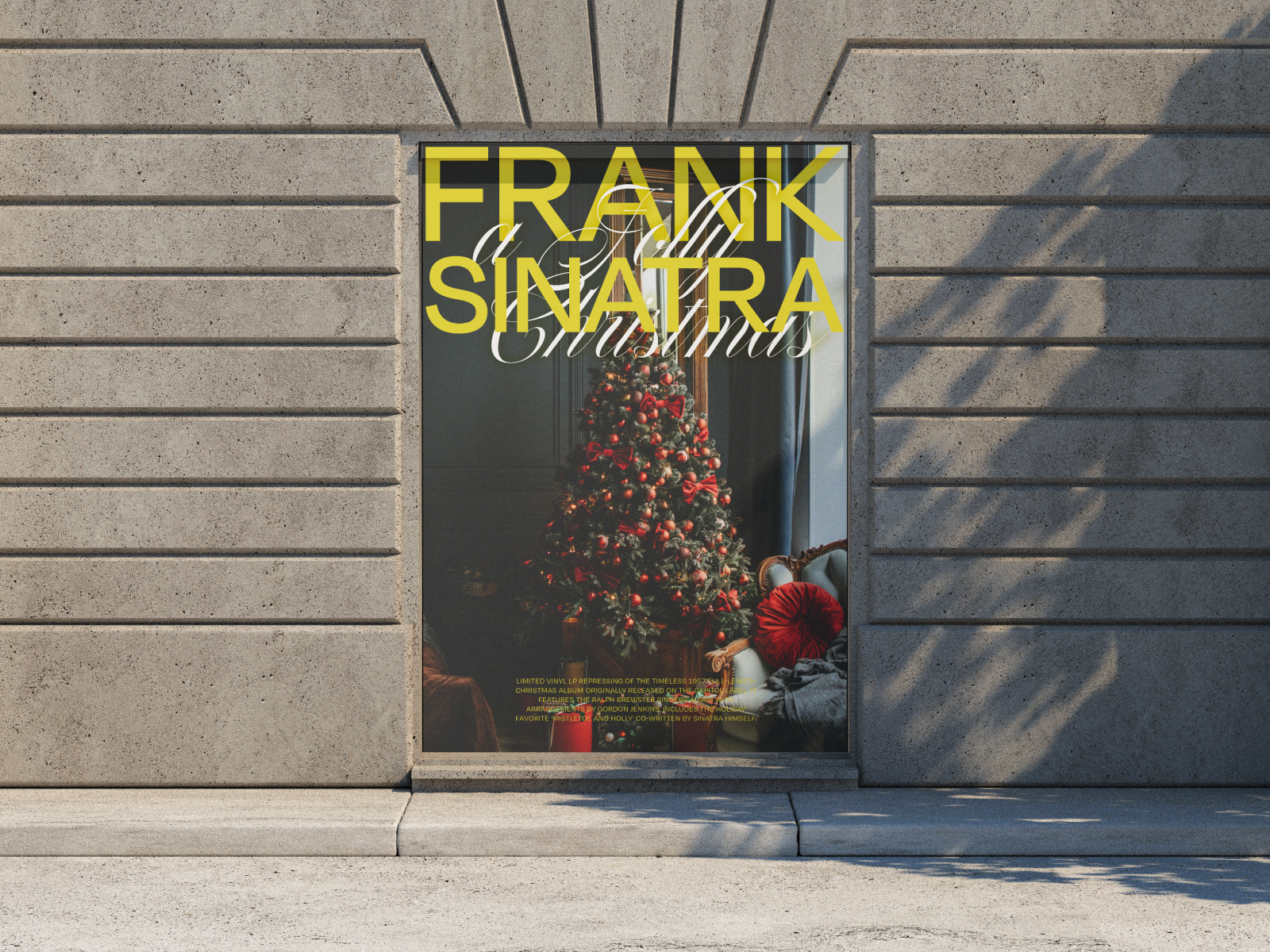 Retro Christmas Poster Design advertising design elvis fonts graphic design music poster retro typography