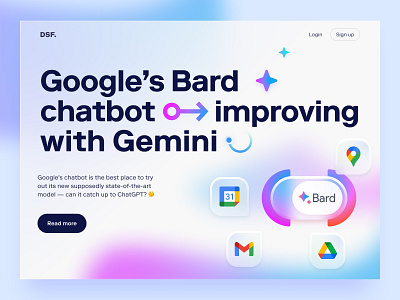 Bard animation bard clean colorful concept creative glass google gradient interactive ui ux web