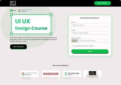 Guvi's UI/UX Course- Landing page animation design typography ui ux