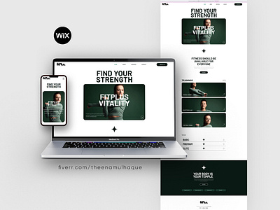 Fitplus Fitness Wix website design using Wix branding business fiverr freelancer graphic design marketing motion graphics thenamulhaque web design wix